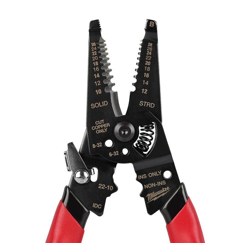 Milwaukee 48-22-3052 10-28 AWG Multi-Purpose Dipped Grip Wire Strippe Reinforced Head Accurate Stripping Hand Tool