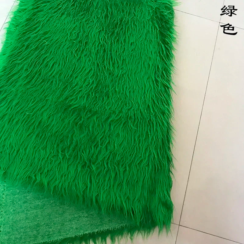 Long Hair Plush Fabric Faux Fur by the Meter for Upholstery Toys Props Decorative Cloth Diy Sewing Soft Comfortable Purple Brown