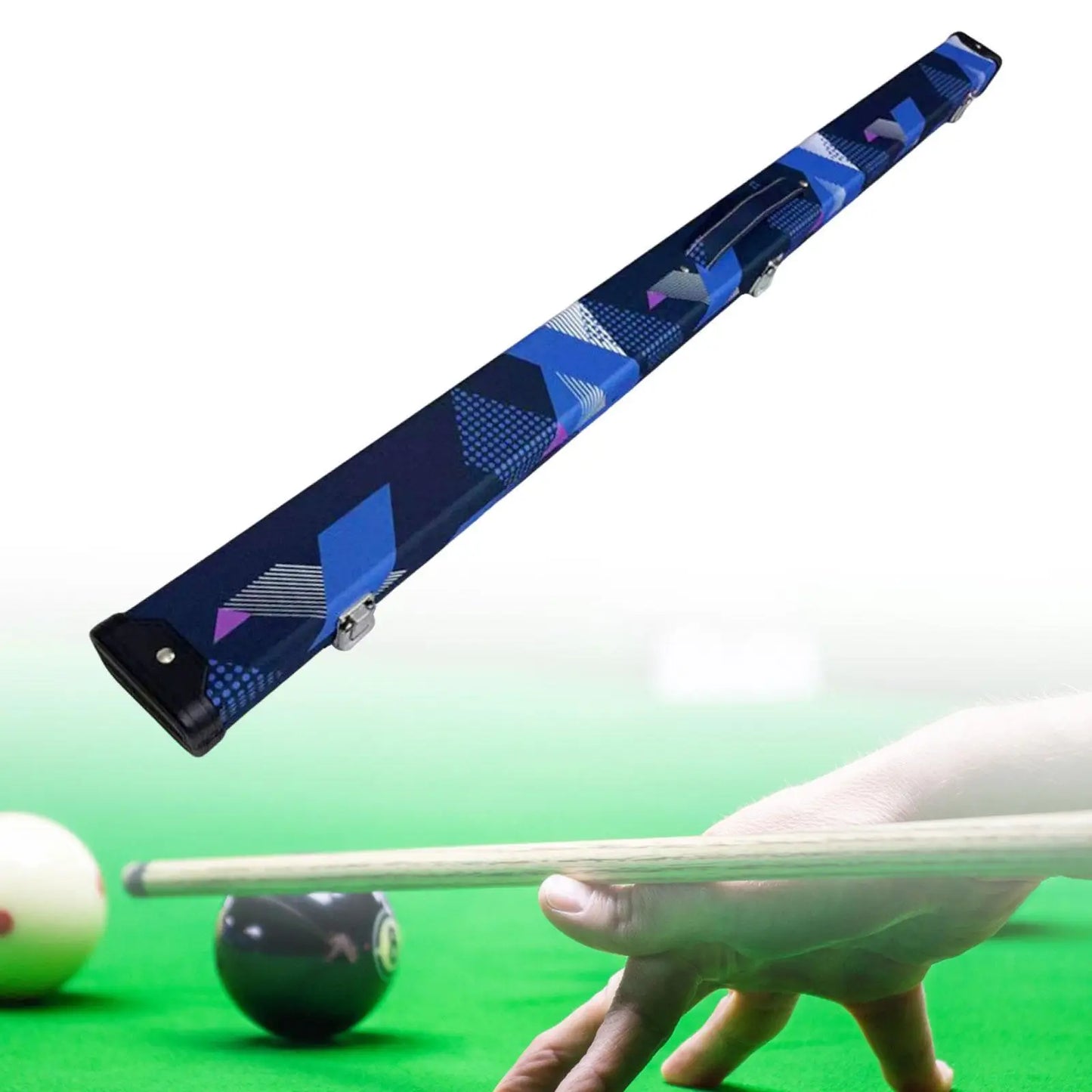 Pool Cue Case PU Billiard Pool Cue Sticks Carrying Case for Training Travel