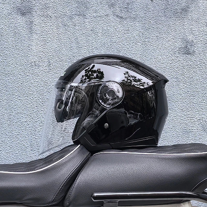 Genuine JieKai Motorcycle Helmet Unisex Scooter Motos Helmets Casco Capacete With Dual Lens