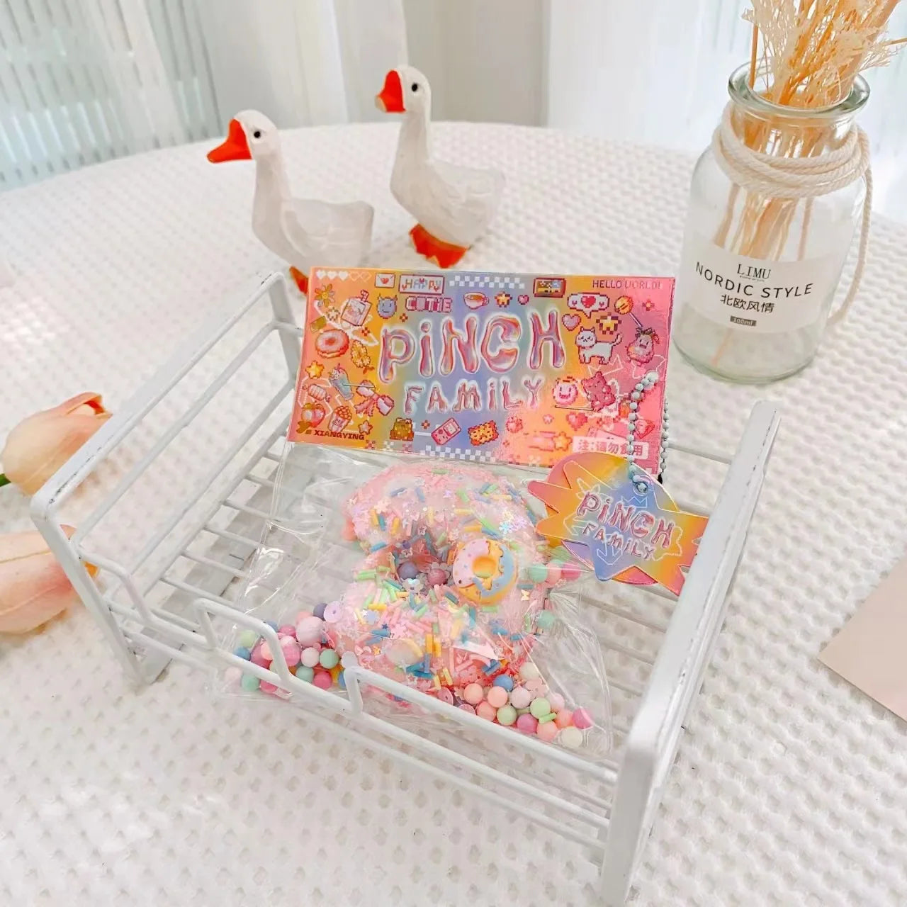 Donut Squishy Toy Candy Toy Squeezing Toy Soft Glue Decompression Donut Fun Pressure Reduction Toy