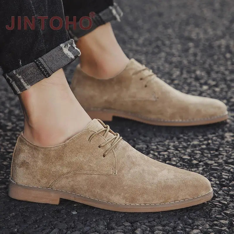 2022 Men Shoes England Trend Casual Shoes Male Suede Oxford Wedding Leather Dress Shoes Men Flats Zapatillas Hombre Plus Size 46