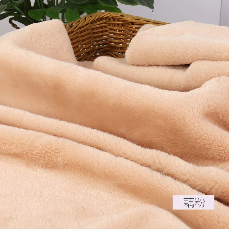 Imitation Rex Rabbit Plush Fabric by Meters for Needlework Clothes Toys Pillowcases Diy Sewing Soft Warm Thick Smooth Fur Cloth