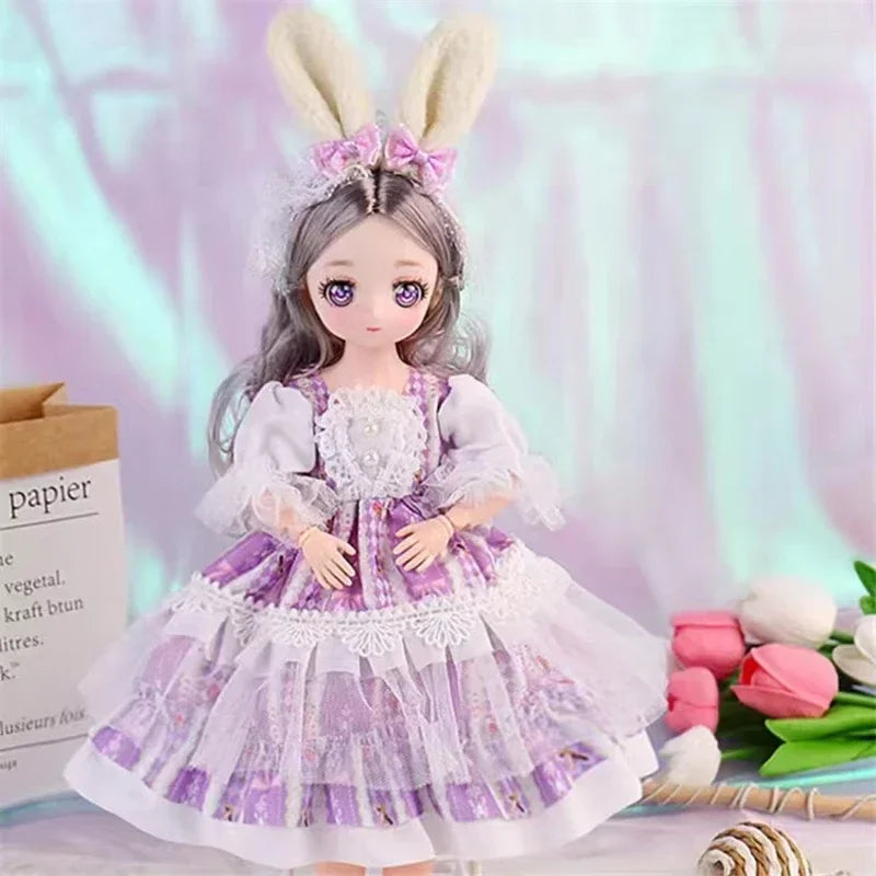 1/6 Bjd Dolls for Girls Hinged Doll 30 Cm With Clothes Blonde Brown Eyed Articulated Toys for Children Spherical Joint Playsets