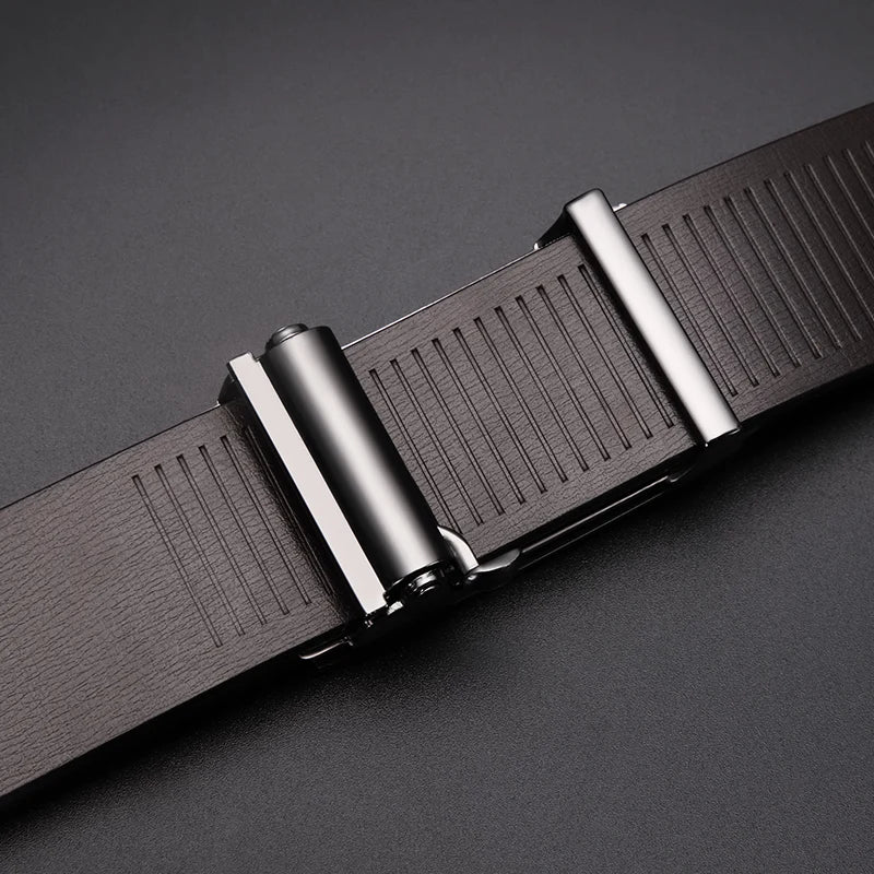 GOLF Belt Men's Genuine Leather Automatic Buckle Belt Pure Cowhide Men's Pants Belt Young and Middle Aged 2024