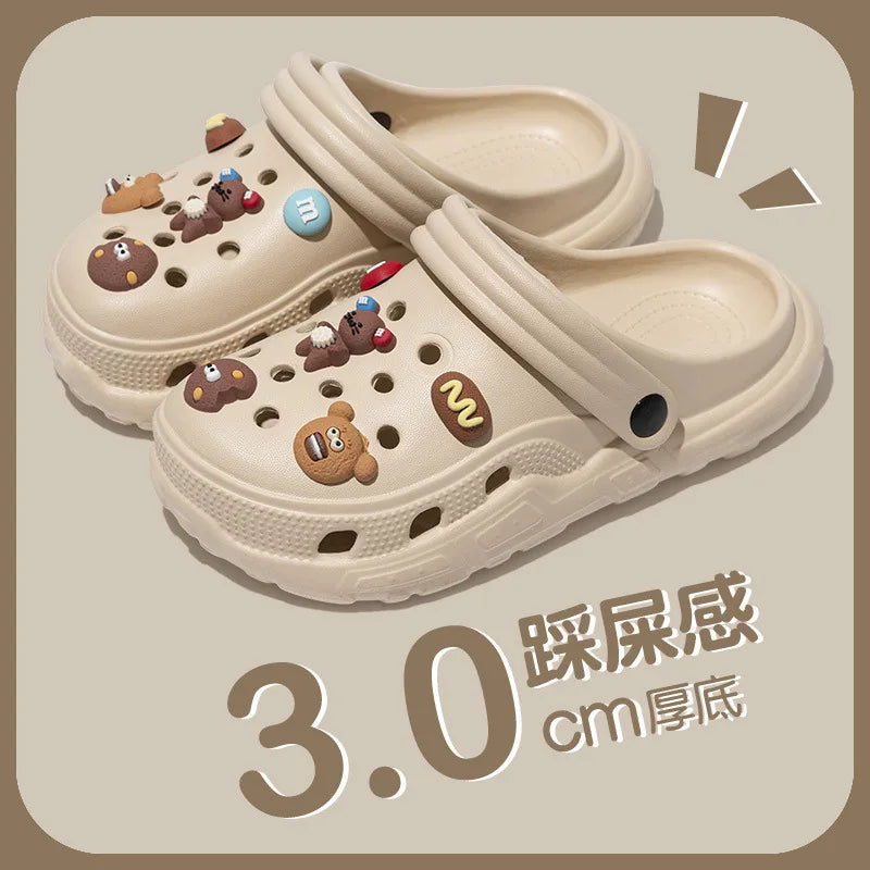Children's Clogs for 6-18 Year Kids Sandals Cool Mules Outer Wear Summer Hole Shoes for Boys and Girls Slippers