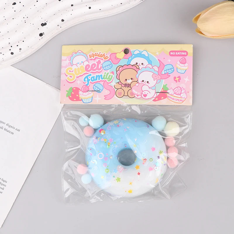 1PC Cute Squishy Toy Kawaii Plush Cake Waffles Donuts Food Slow Rebound Pinch Decompression Toy Stress Release Vent Gift
