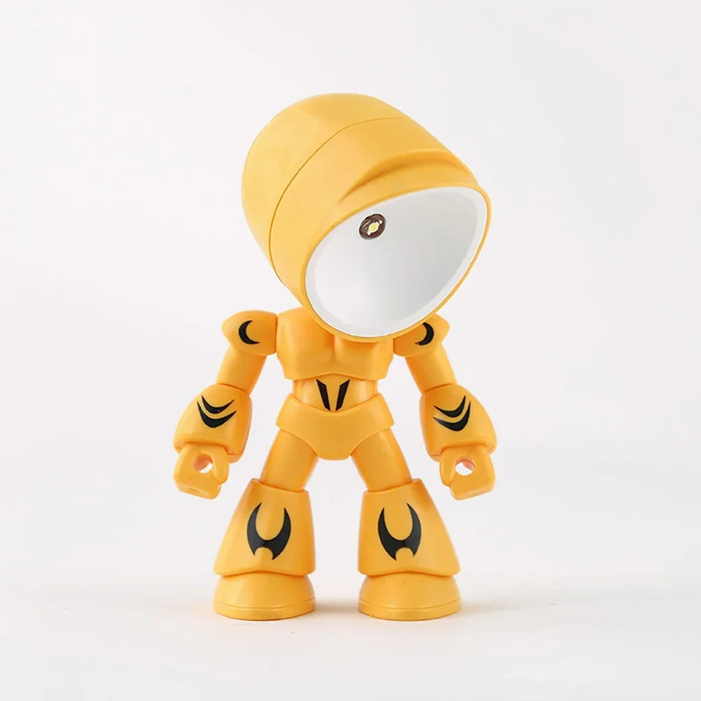 Mini Table Lamp Cute Robot Hero Led Desk Night Light Bedroom Study Reading Book Lamps Night Light Eye Protection Bedside Lights