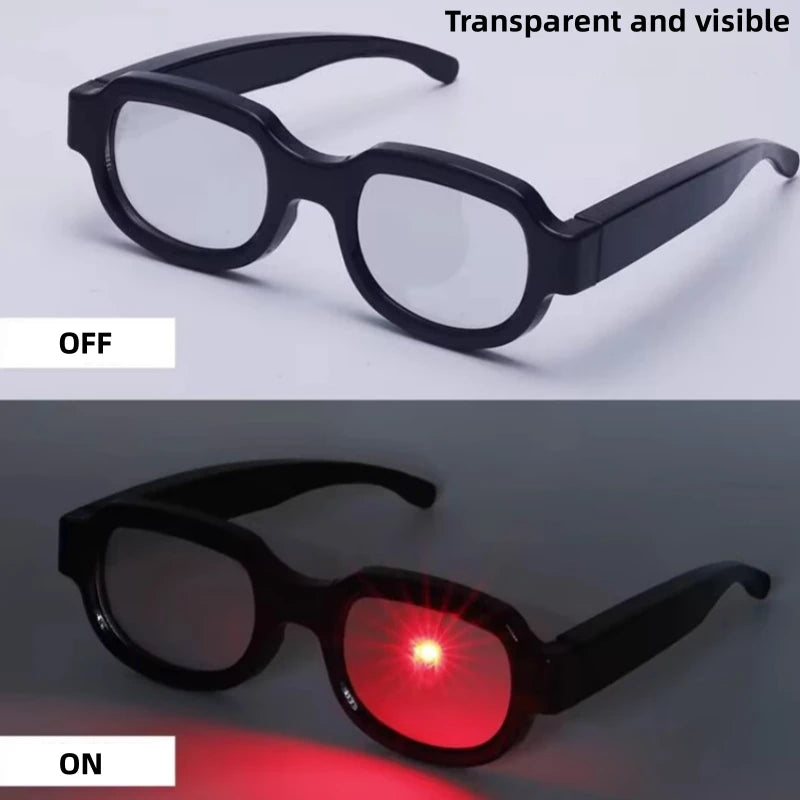 LED Tech Glasses Conan Terminator Personalised Dress Up Spooky Prom Performance Glasses for Halloween Party Cosplay