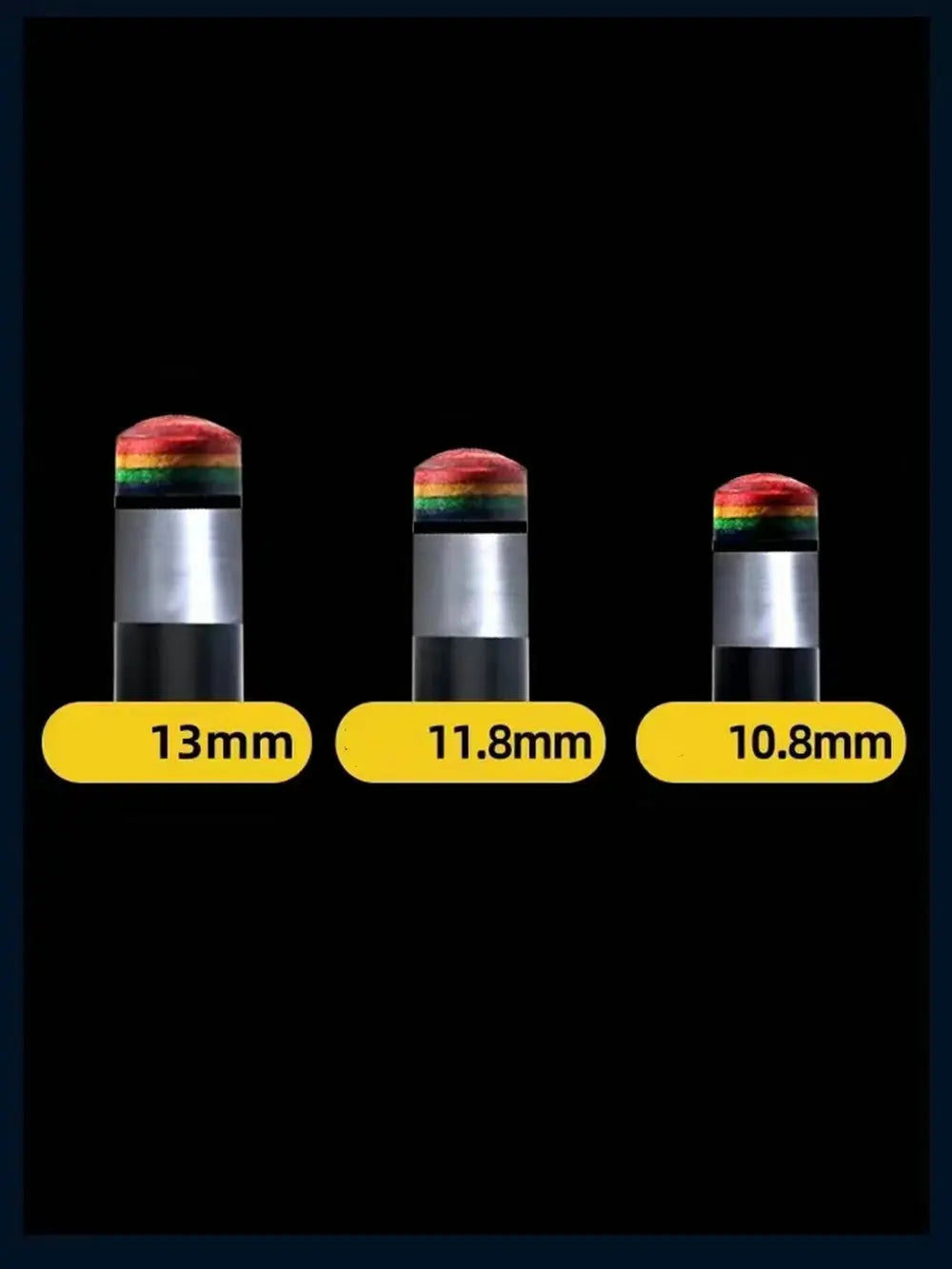 PREOAIDR 58" Universal Black Technological Billiard Pool Cue Stick 10.8/11.8/13mm + Case Holder Set