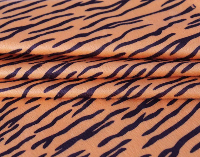 Fashion Printed Short Plush Fabric by Meter for Skirts Pillowcases Sewing Thin Leopard Pattern Faux Fur Cloth Soft Skin-Friendly