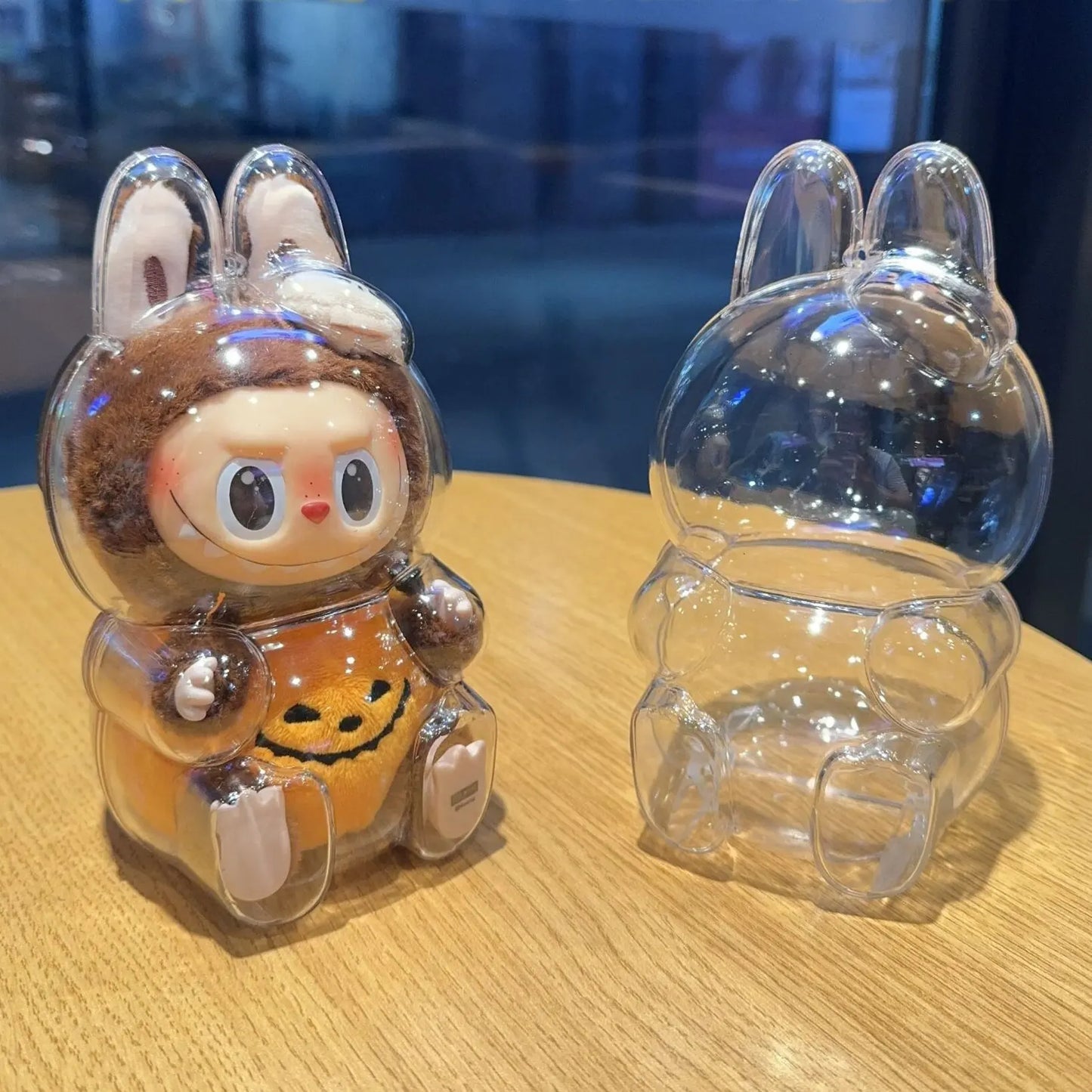 Labubu Protector Case Labubu V1V2V3 Suitable for Wearing Clothes Loose Less Crowded Protective Acrylic Storage Case Transparent