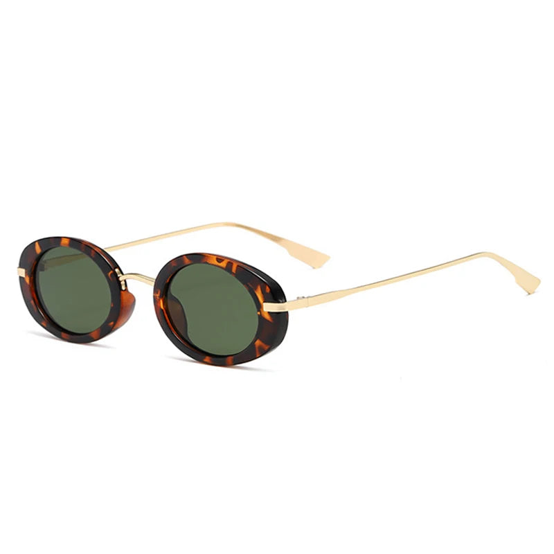 Retro Punk Men Oval Sunglasses Women Fashion Clear Ocean Lens Shades UV400 Men Trending Sun Glasses