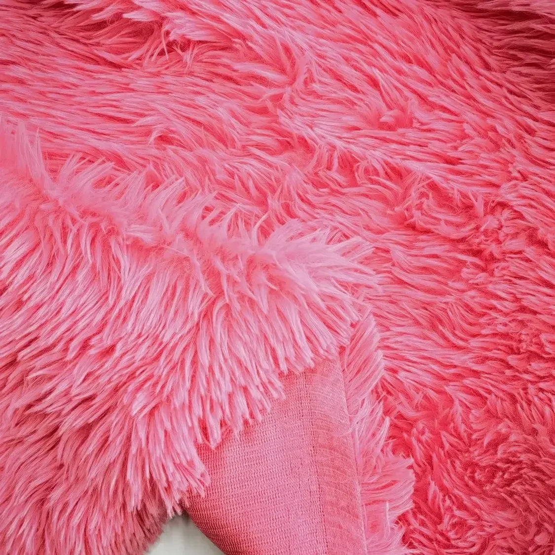 Soft Fluffy Faux Plush Fabric by the Meter for Cats Upholstery Carpets Dolls Diy Toy Sewing PV Fluff Cloth Thickened Beige Pink