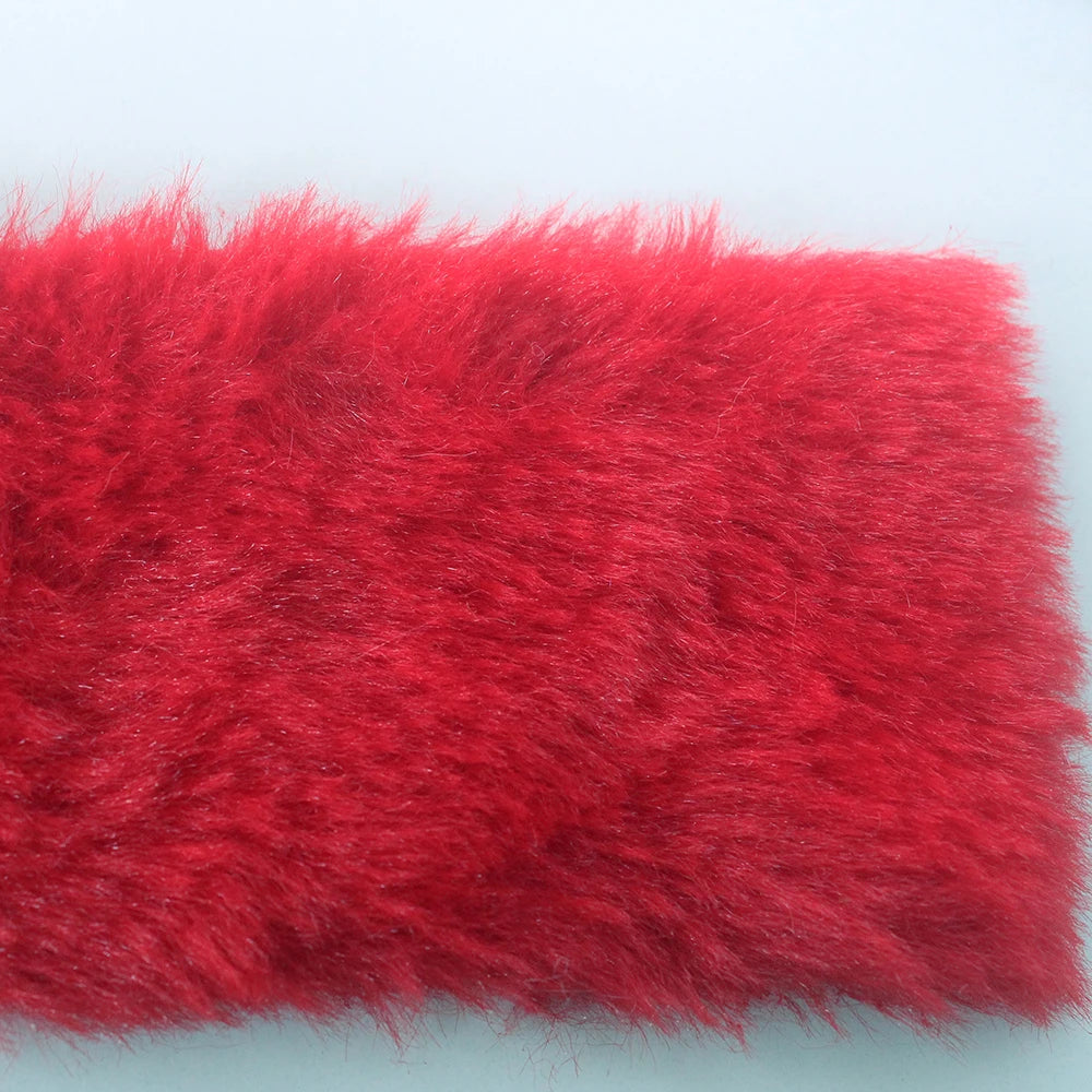 7MM Plush Fabric Fabric Pure Color Solf Atrtificial Rabbit Fur Doll Clothing Pillow DIY Decoration Material