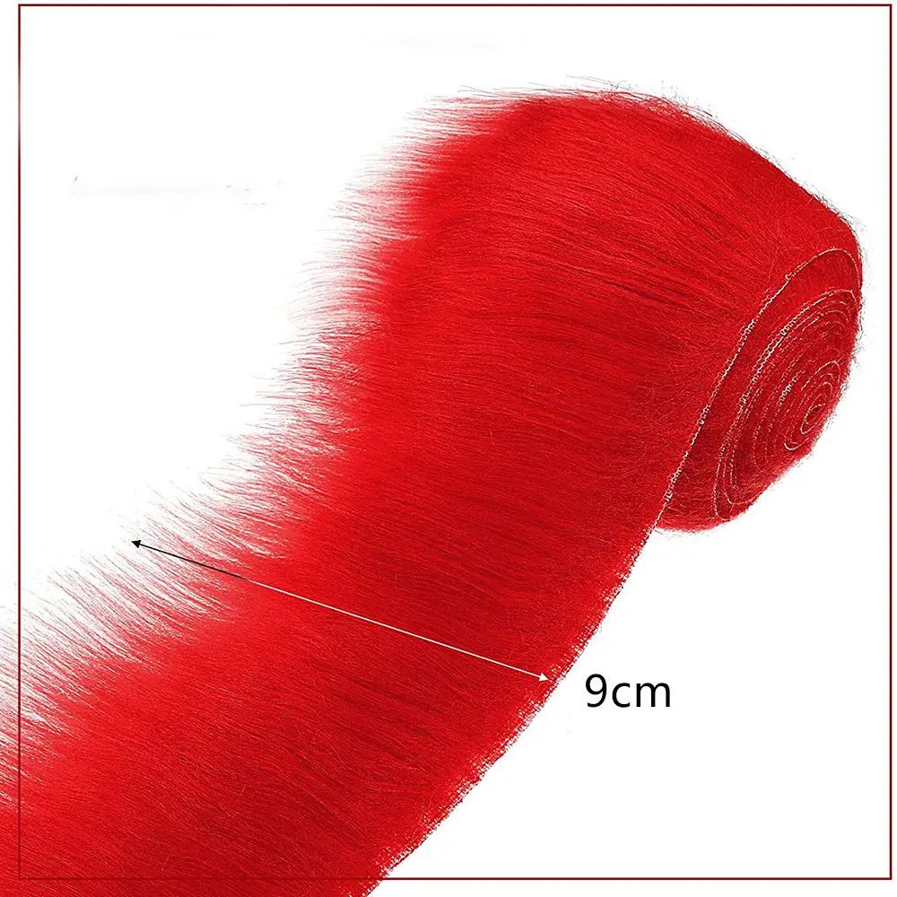 Crafts Gift Trimming Soft Apparel Sewing Fluffy Trim Fabric Roll Faux Fur Ribbon Tapes Long Plush Fur Fabric Plush Fur Stripe