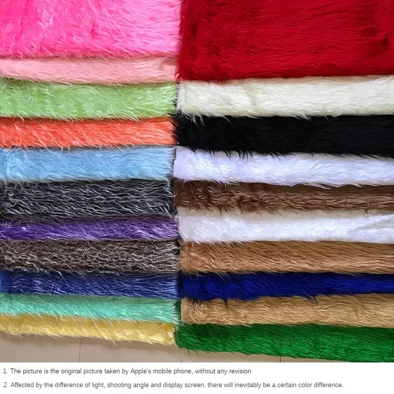 Long Hair Plush Fabric Faux Fur by the Meter for Upholstery Toys Props Decorative Cloth Diy Sewing Soft Comfortable Purple Brown