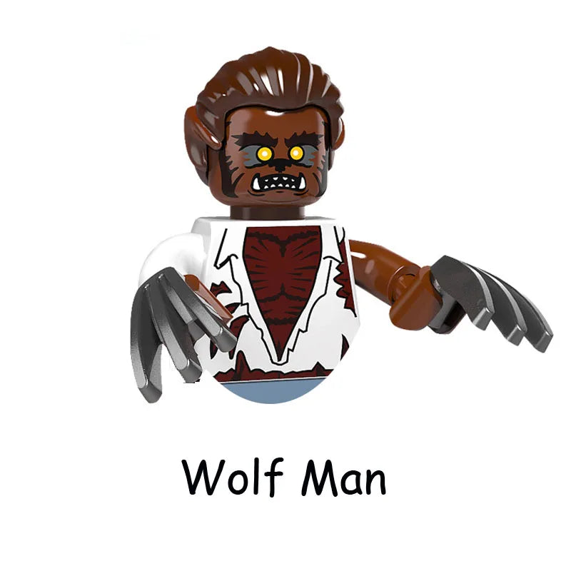 Halloween Horror Movie Terrible Leatherface Slender Man Midnight Ring Model Blocks Construction Building Brick Toys for Children