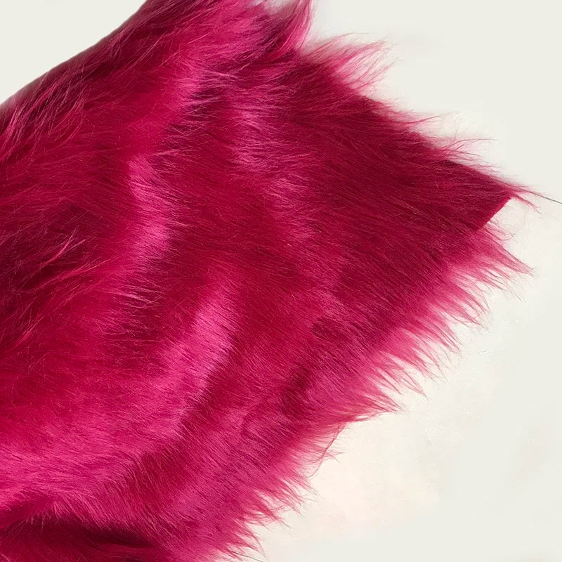 White Long Fur Long Hair Plush Fabric Fur by the Meter for Clothes Upholstery Toys Coats Doll Sewing Soft Green Faux Fur Cloth