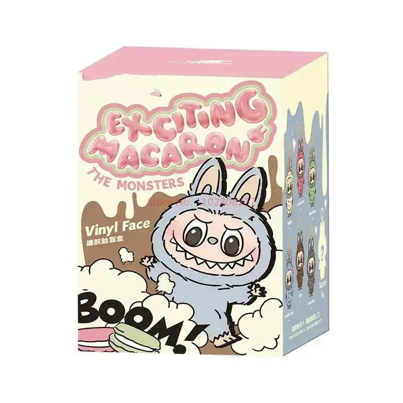 New Hot Cute Labubu 1:1 Replica the Monsters Blind Box Cardiac Macarone Kawai Guess Bag Figure Model Keychain Surprise Gift Toy