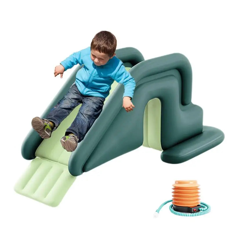 Kids Inflatable Slide Children Pool Inflatable Slide Widened Inflatable Slide With Foot Pump for Home Backyard Family Party