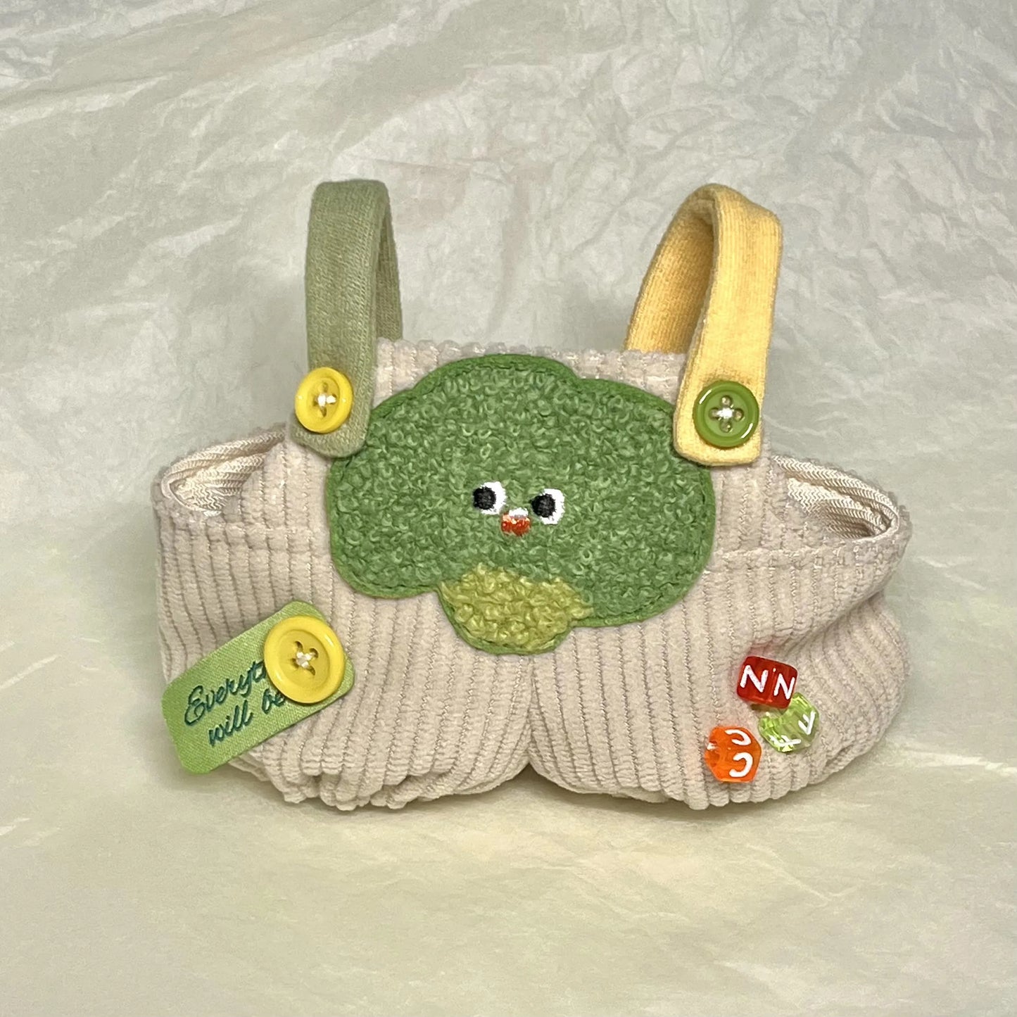 17cm Cute Mini Plush Doll'S Clothes Outfit Accessories Labubu Idol Dolls Donut Overalls Clothing DIY Kid Gift Strap Labubu Pants