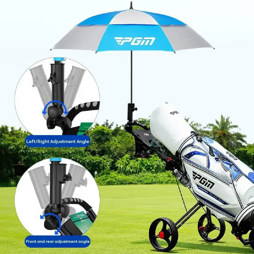 PGM Golf Cart 3 Wheels, Golf Bag Cart Foldable, With Cup Holder With Seat, Compact Golf Pull Car