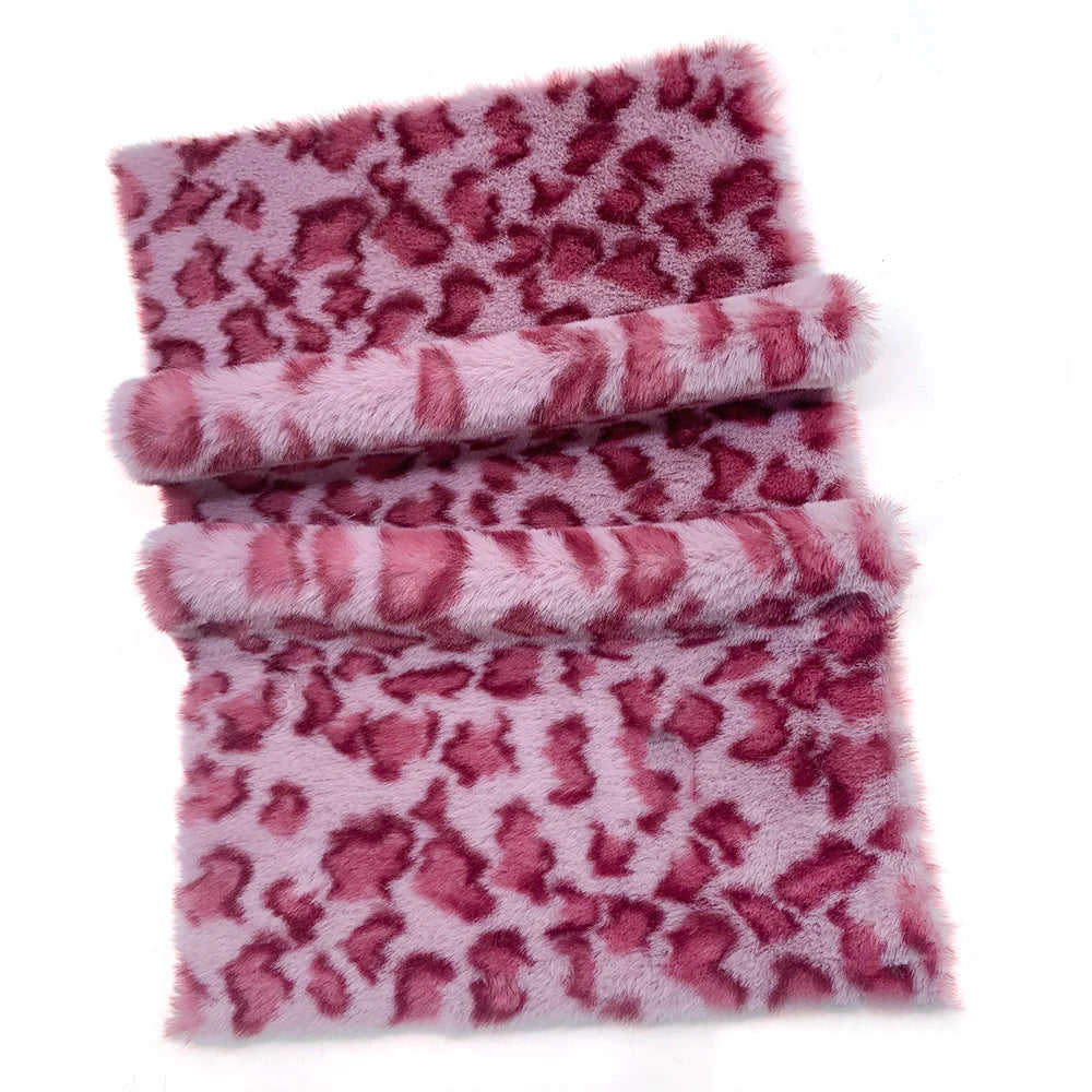 Leopard Print Plush Fabric 25x45cm/160x50cm/160x100cm Faux Fur Fabric 1cm Minky Fabric DIY Handmade/Decoration Sewing Fabric