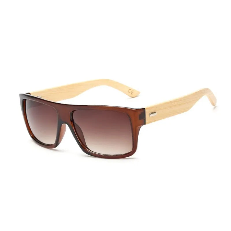Original Wooden Bamboo Sunglasses Men Women Mirrored UV400 Sun Glasses Real Wood Shades Gold Blue Goggles Sunglases Male