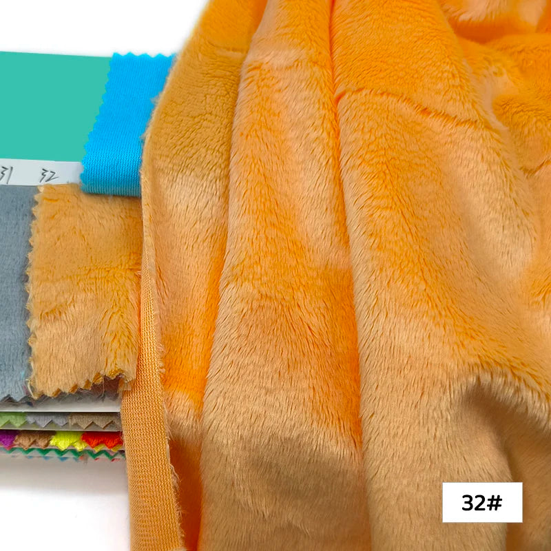 Plush Fabric 5mm Pile Length 100 Polyester 100 Colors Can Be Choose Hair Material for Popular Cotton Dolls DIY Handmade Fabric