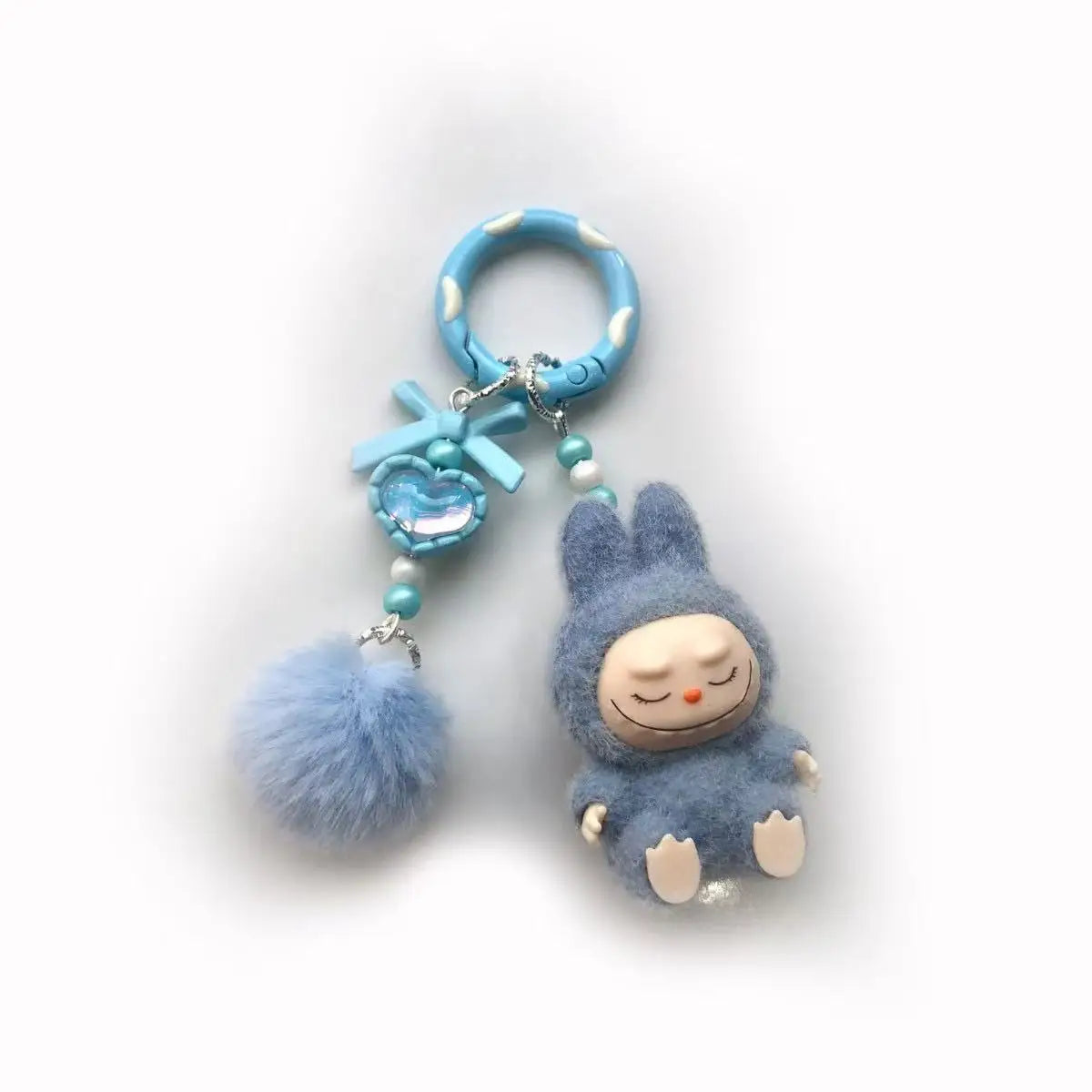 New Christmas Labubu Kawaii Particles Keychain Bag Cell Phone Charm Key Chain Christmas Gift