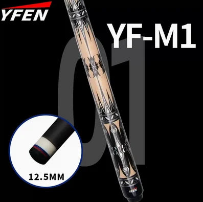 YFEN 58" Carbon Fiber Technology 1/2 Billiard Pool Cue Stick 12.5mm + Extender