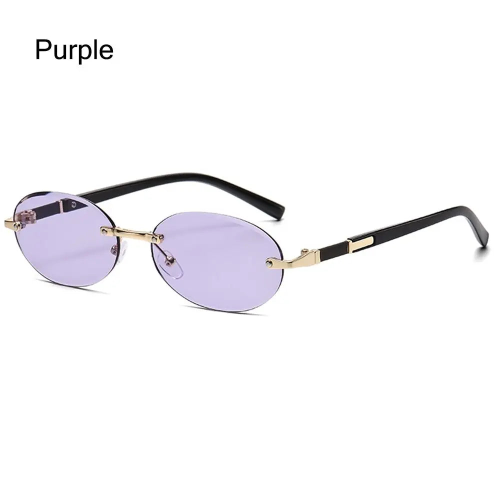 UV400 Rimless Rectangle Sunglasses Fashion Y2K Frameless Sun Glasses Shades for Women & Men