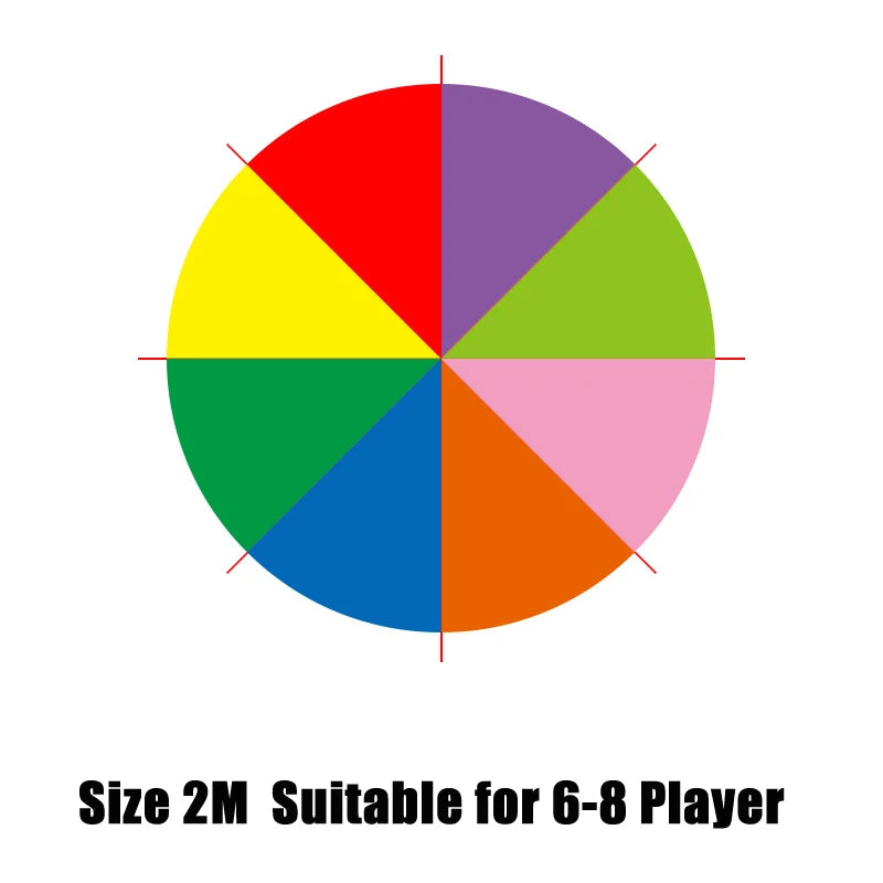 2/6m Diameter Kids Outdoor Teamwork Game Prop Rainbow Parachute Toys Jump Bag Bounce Play Mat School Activity Puzzle Game