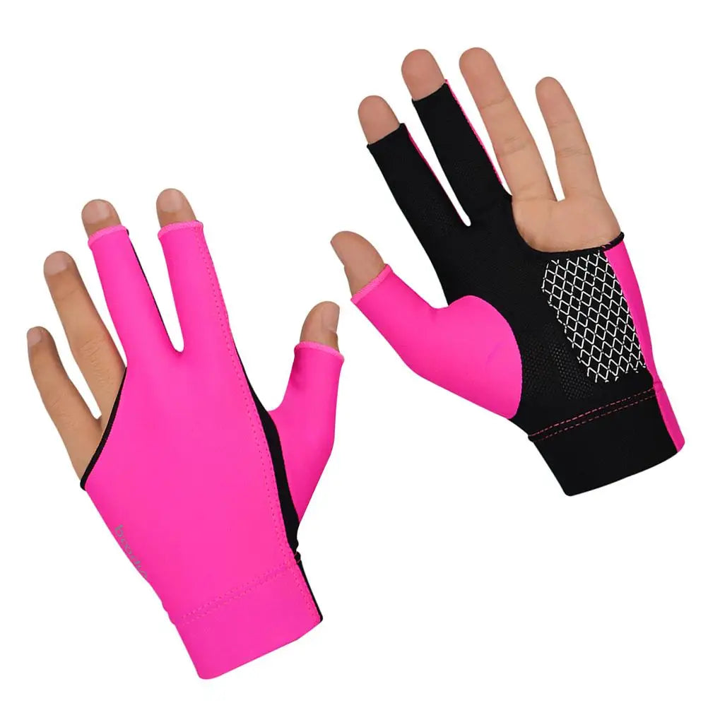 3 Finger Billiards Glove Anti Slip Pool Cue Gloves for Men Portable Wear Resistant Snooker Glove Table Fingers Mittens