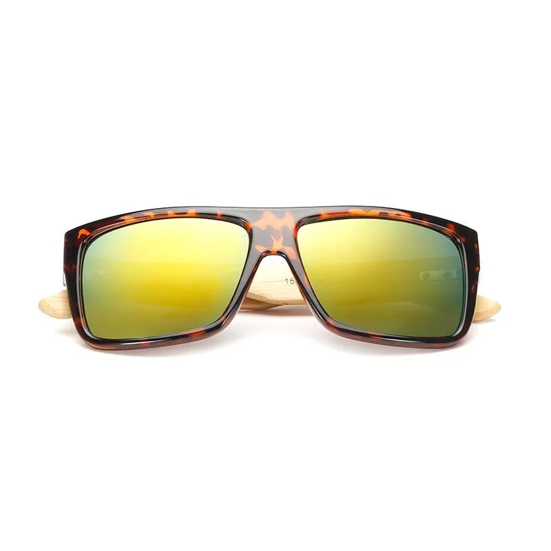 Original Wooden Bamboo Sunglasses Men Women Mirrored UV400 Sun Glasses Real Wood Shades Gold Blue Goggles Sunglases Male
