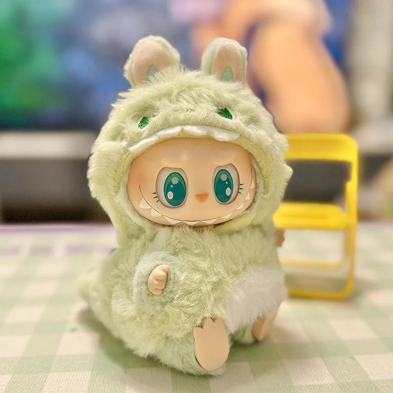 Mini Plush Doll'S Clothes Outfit Accessories for Korea Kpop Exo Labubu V1 V2 Idol Dolls Goose Dinosaur Macaron Clothing Gift
