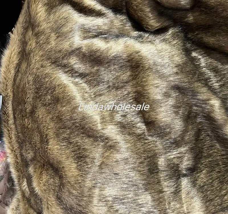 Wholesale Quality Pile 5cm Dye Tip Faux Fur Fabric, Thick Fox Fur,felt Cloth,clothes Shoes Bag Materials