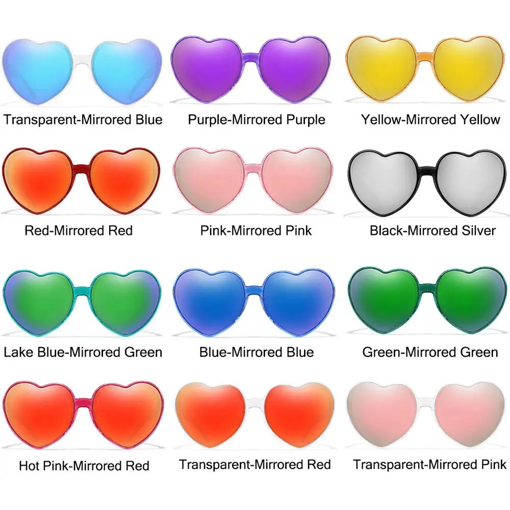 Summer Heart Sunglasses Trendy Heart Shaped Sun Glasses for Women Party Halloween Cosplay Glasses UV400 Protection Eyewear