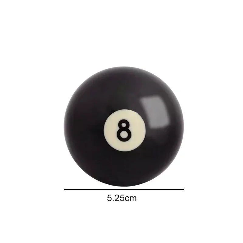 New Billiard Cue Ball 52.5/57.2 Mm Standard /Crystal Black 8 Ball Snooker Training Replacement Practice Billiard Made of Resin
