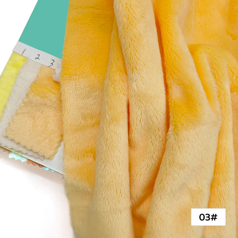 Plush Fabric 5mm Pile Length 100 Polyester 100 Colors Can Be Choose Hair Material for Popular Cotton Dolls DIY Handmade Fabric
