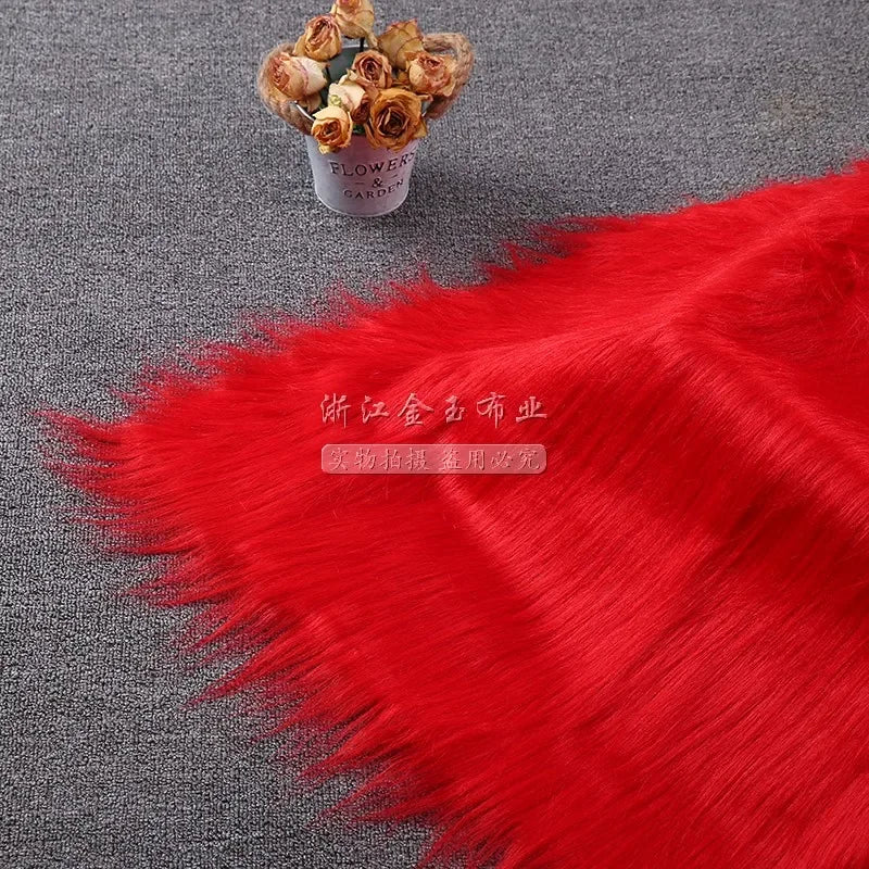White Long Fur Long Hair Plush Fabric Fur by the Meter for Clothes Upholstery Toys Coats Doll Sewing Soft Green Faux Fur Cloth