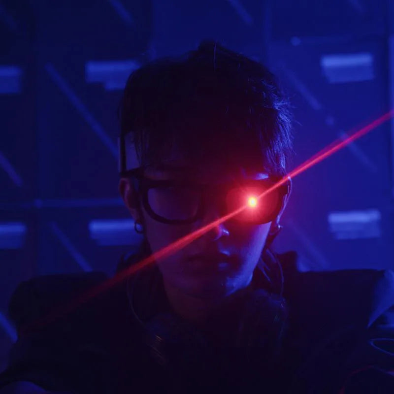 LED Tech Glasses Conan Terminator Personalised Dress Up Spooky Prom Performance Glasses for Halloween Party Cosplay