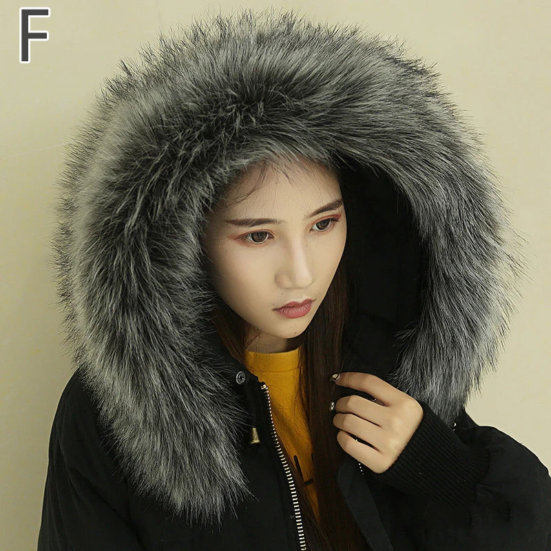 Winter Faux Fur Collar Scarf Women Warm Thick Imitation Fur Shawl Collar Fluffy Neck Warmer Scarves Coat Clothes Accessories