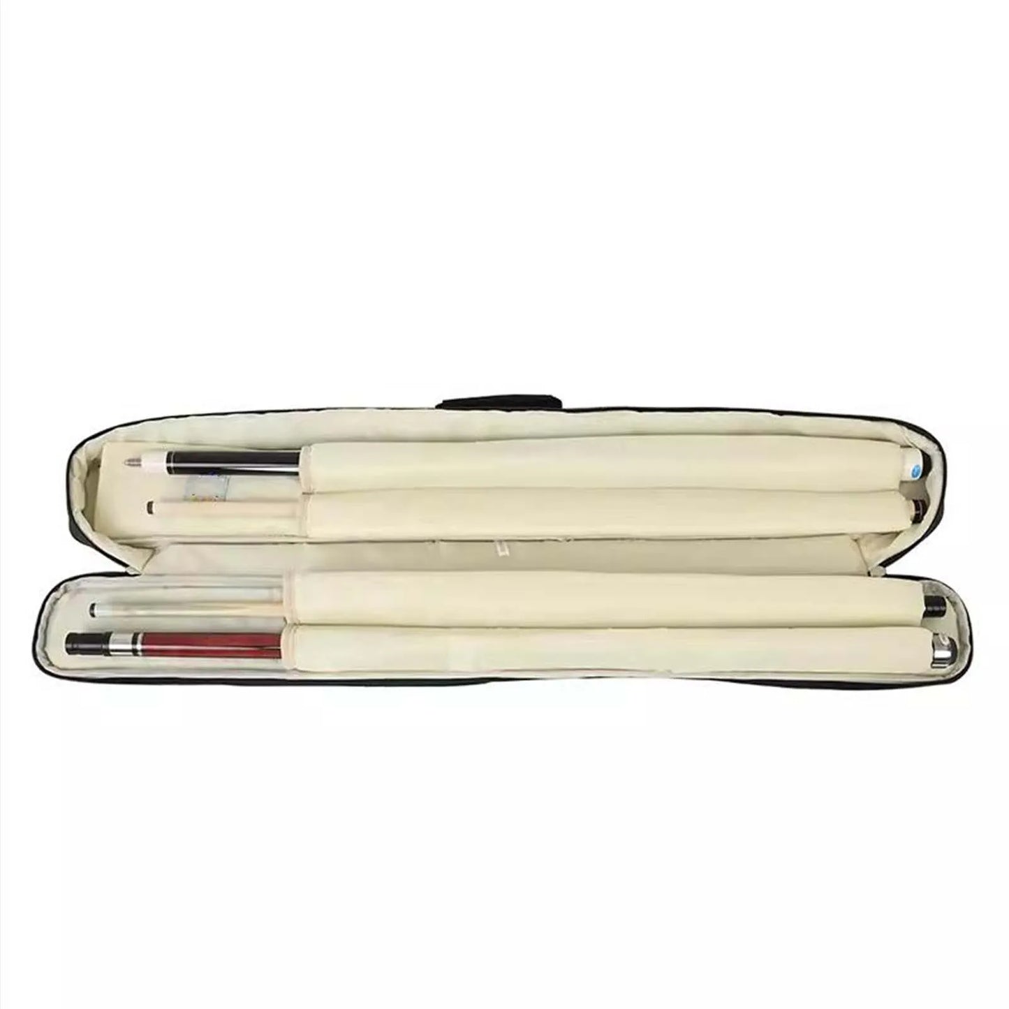 New 2/4Holes Pool Cue Case Billiard Bag With Divider Billiard Pool Cue Stick Carrying Bag Portable Billiard Case Accessories