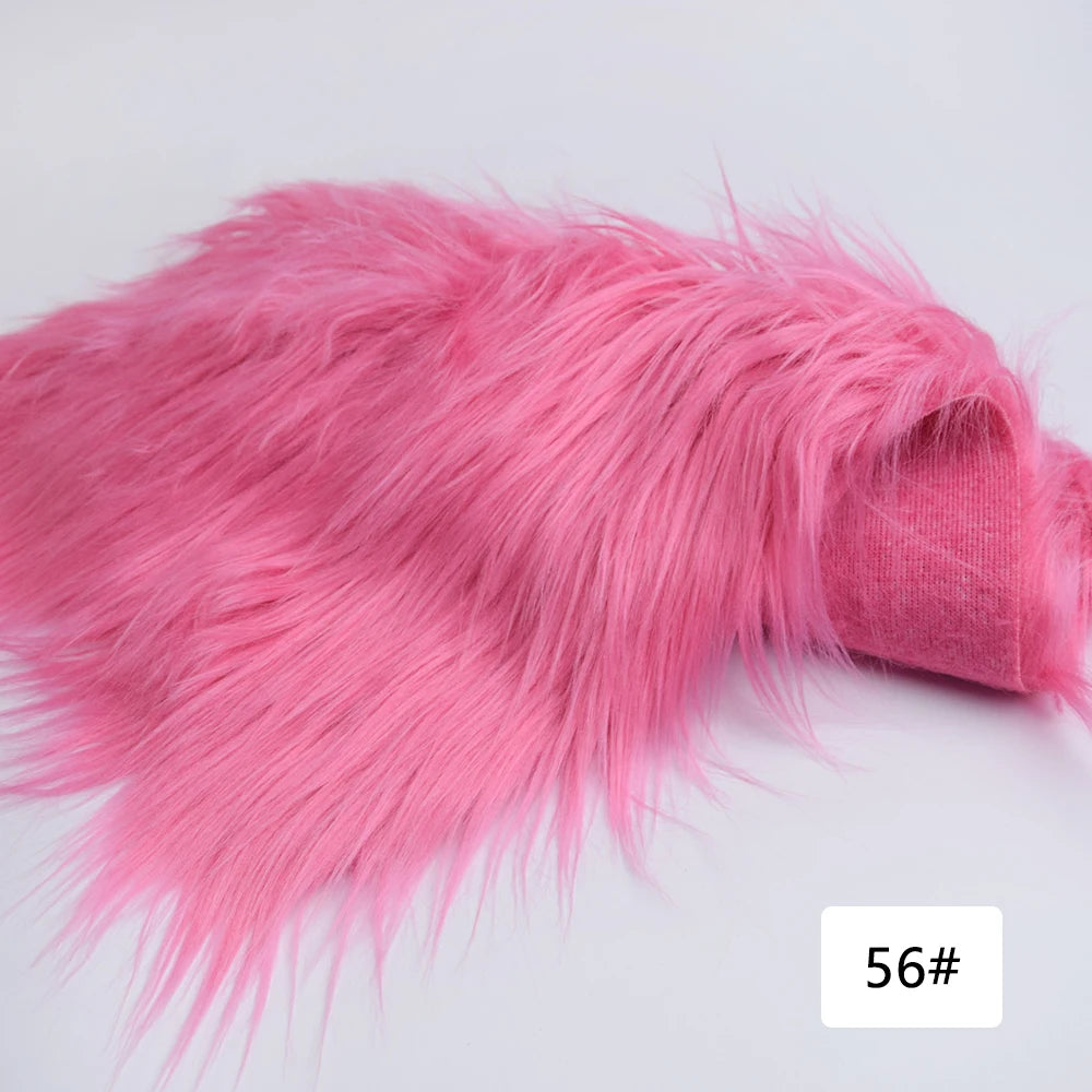 Faux Fur Fabric 46 Colors 160x50cm 8cm Soft Long Plush Handmade Doll/Clothing Shaggy Fabric