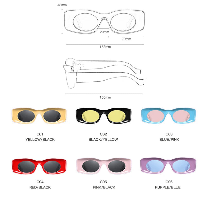 LeonLion 2023 Punk Square Sunglasses Women Luxury Brand Vintage Sunglasses Women Brand Glasses Women Fashion Gafas De Sol Mujer
