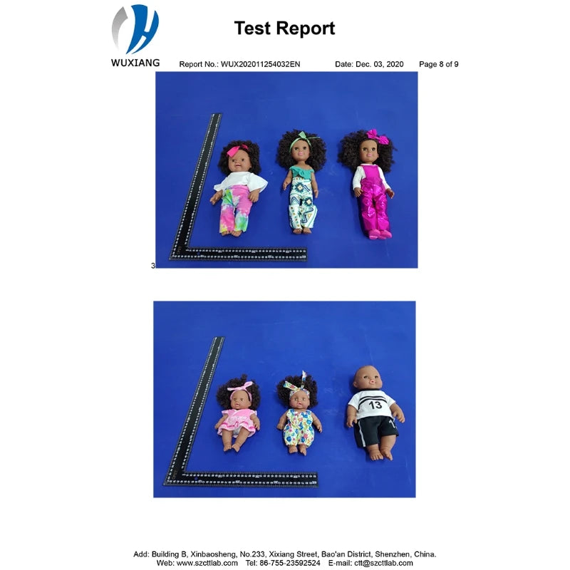 African Black Baby Toy With Curly Hair Christmas Simualtion Cartoon for Doll