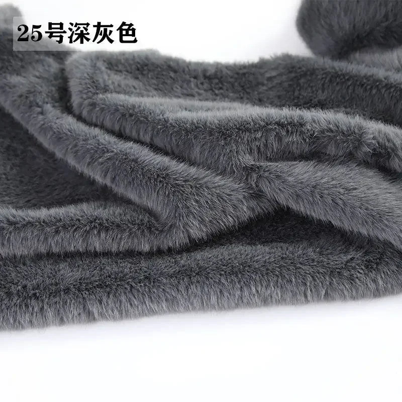 2cm Faux Mink Fur Plush Fabric by the Meter for Clothing Scarf Dolls Background Decoration Diy Sewing Cloth Soft Pink White Blue