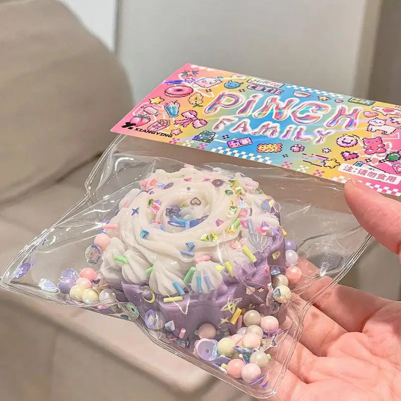 Dessert Squeeze Toy Food Shape Stress Relief Fidget Toys Slow Rising Donuts Funny Pinch Toys Kids Birthday Christmas Gifts